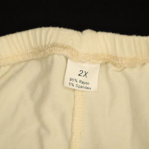 Shorts/Leggings Size 2XL Cream Color Rayon 10.5" inseam - Picture 2 of 7